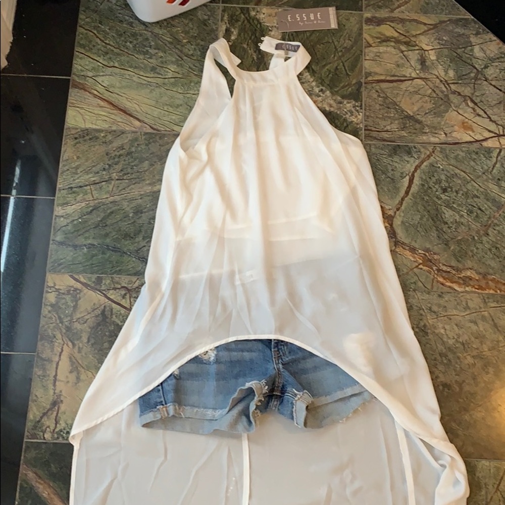 E. SSUE sheer top by Love & Love